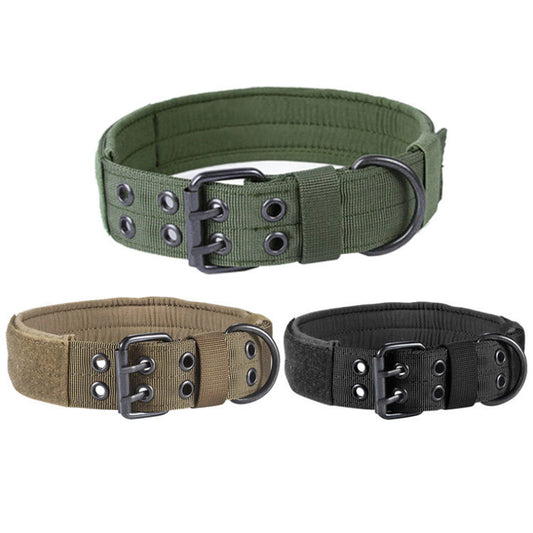 Tactical Nylon Dog Collar - Heavy-Duty Anti-Grind Adjustable Collar